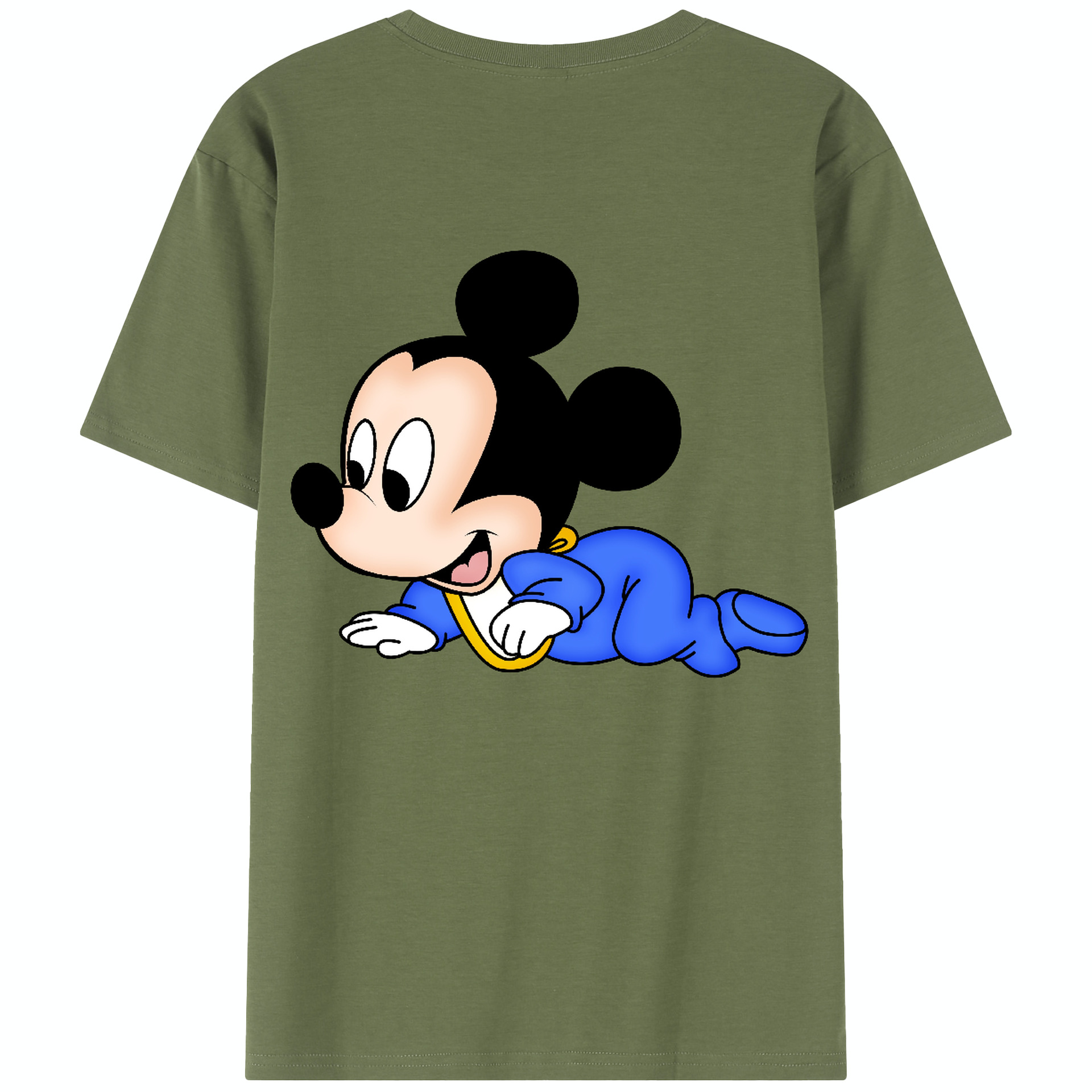 （画像用） ミッキーマウス Mickey Mouse 綿100％半袖Tシャツ（背面プリント）